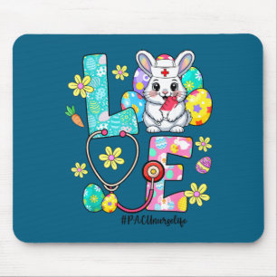 Love pacu nurse life bunny stethoscope easter mouse pad