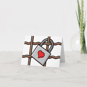 Love padlock Valentine's Day card
