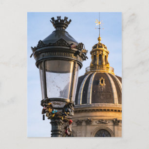Love padlocks on the Pont des arts in Paris Postcard