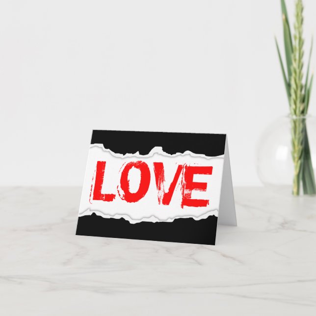 LOVE (page rip) Holiday Card (Front)