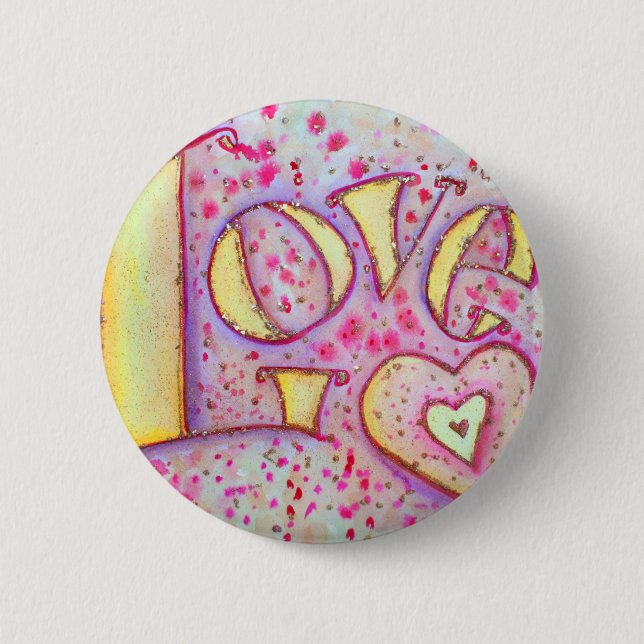 Love Painting 6 Cm Round Badge (Front)