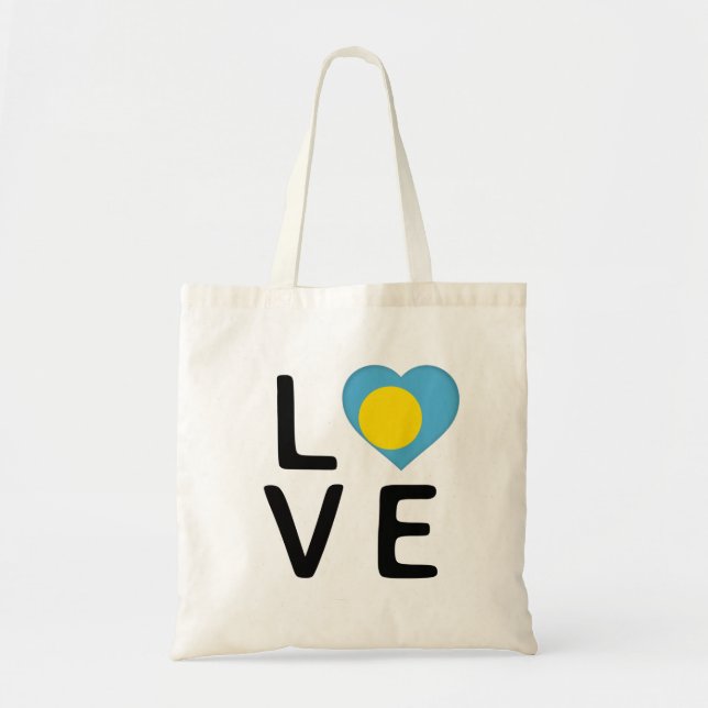 Love - Palau Flag Tote Bag (Front)