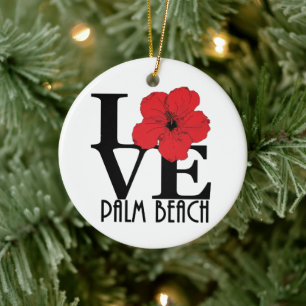 LOVE Palm Beach Ceramic Tree Decoration