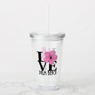 LOVE Palm Beach Florida Acrylic Tumbler