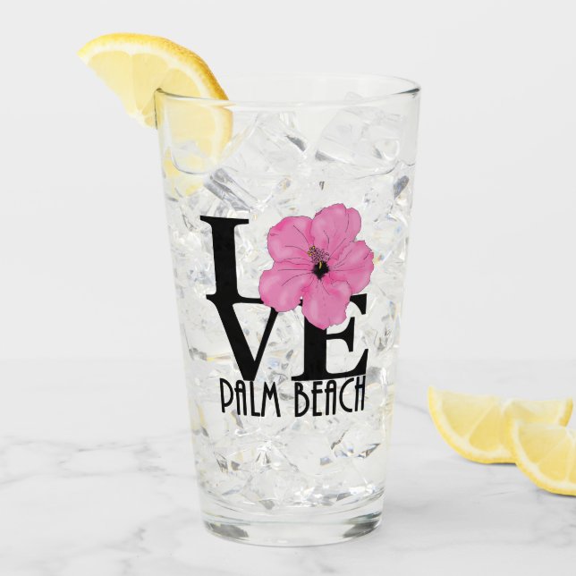 LOVE Palm Beach Pink Glass (Front Ice)
