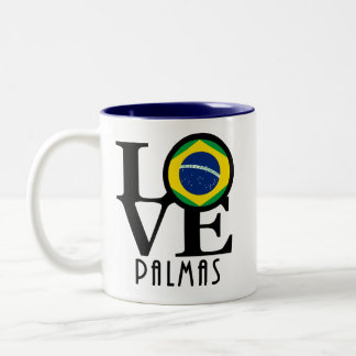 LOVE Palmas Brazil 11oz Two-Tone Coffee Mug
