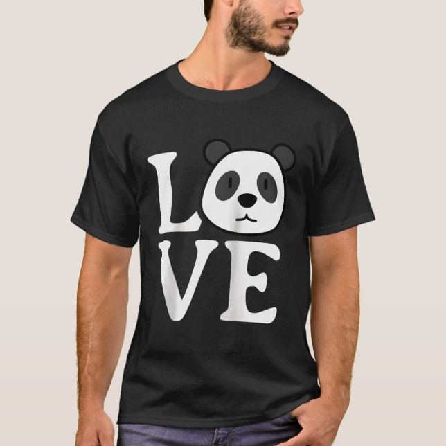 Love Pandas Panda Bear Panda Baseball T-Shirt (Front)