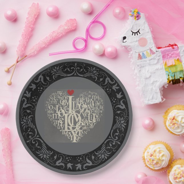 Love Paper Plate (Party)