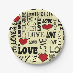 Love Paper Plate