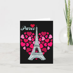 Love Paris Heart Eiffel Tower Souvenir France Fren Card