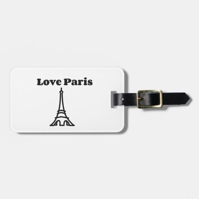 Love Paris Luggage Tag (Front Horizontal)