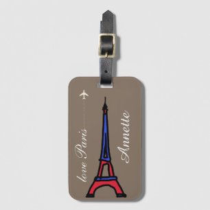 love Paris Luggage Tag