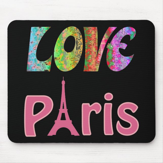 Love Paris Mouse Pad (Front)