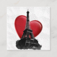 Love Paris Red Heart Eiffel Tower