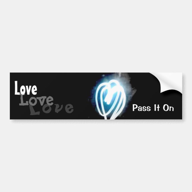 Love, Pass it on Bumper Sticker (Front)