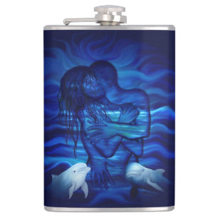 Love, Passion act - pair with Dolphin pair Hip Flask