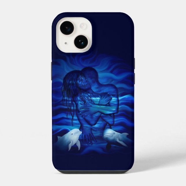 Love, Passion act - pair with Dolphin pair iPhone Case (Back)