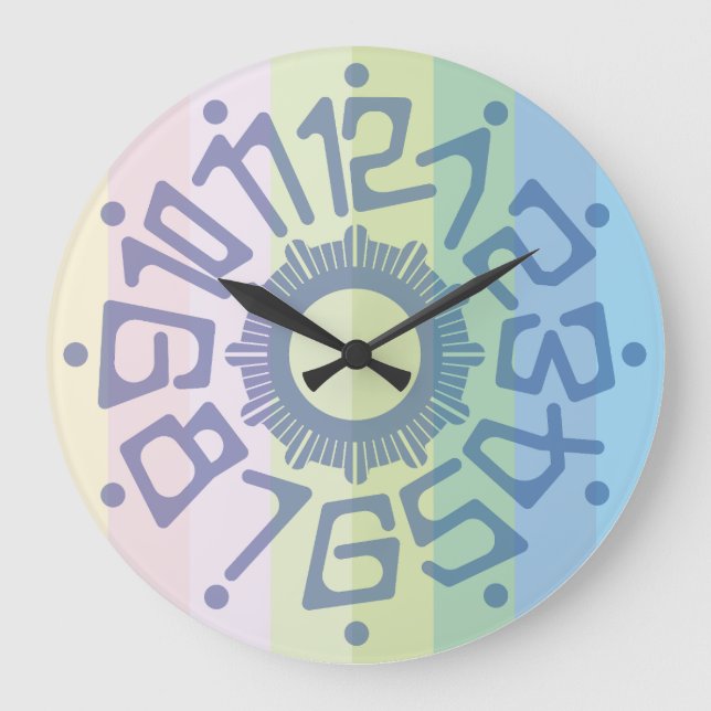 Love PASTEL COLORS by Masanser Large Clock (Front)