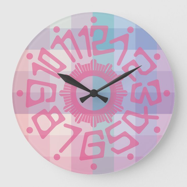 Love PASTEL COLORS by Masanser Large Clock (Front)