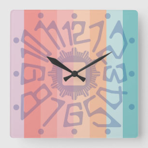 Love PASTEL COLORS by Masanser Square Wall Clock