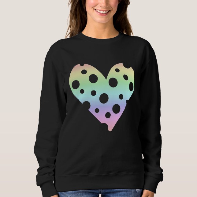 Love Pastel Rainbow Love Heart Sweatshirt (Front)