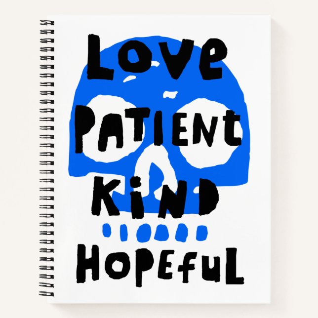 ​​Love Patient Kind Hopeful Spiral Notebook (Front)