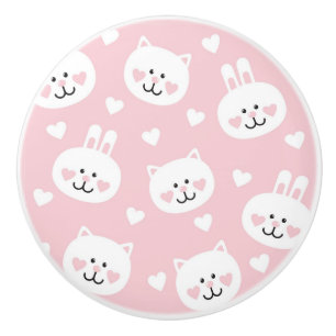 Love Pattern 2 Ceramic Knob