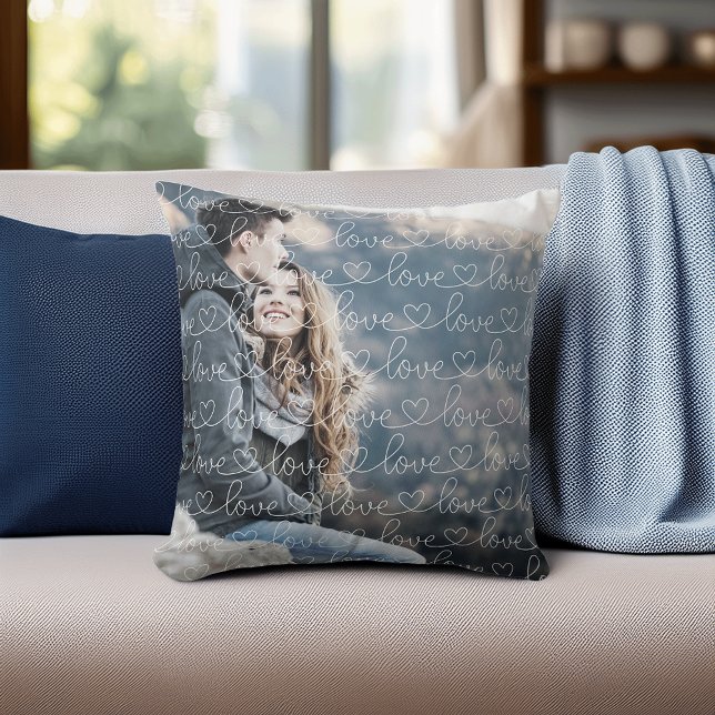 Love Pattern Overlay Photo Cushion (Creator Uploaded)