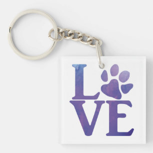 Love Paw Classic Purple Key Ring