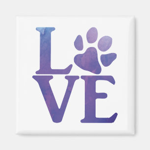 Love Paw Classic Purple Magnet