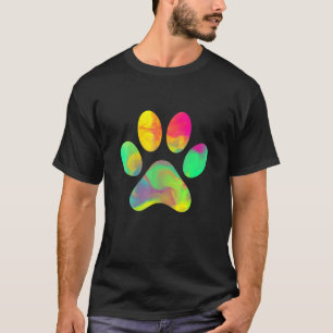 Love Paw Colour Print O Heart Pet Heart Cat T-Shirt