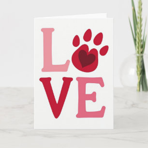 Love Paw Heart Pet Card