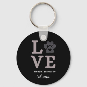 Love Paw – My Heart Belongs to Luna Key Ring