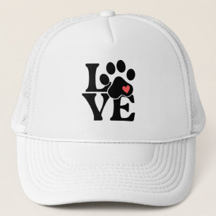 LOVE Paw Print Dog Lover Hat