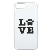 Love Paw Print iPhone 7 Case