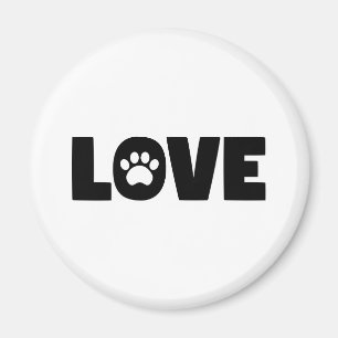 Love Paw Print Magnet