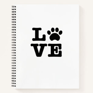 Love Paw Print Notebook