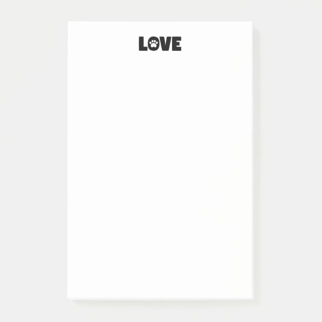 Love Paw Print Post-it Notes (Front)
