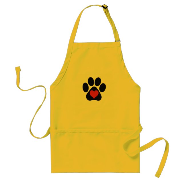 LOVE Paw Print Standard Apron (Front)
