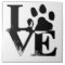Love Paw Print Tile