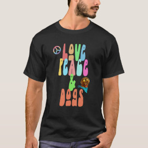 Love Peace and Dogs fun hippie costume 2 T-Shirt