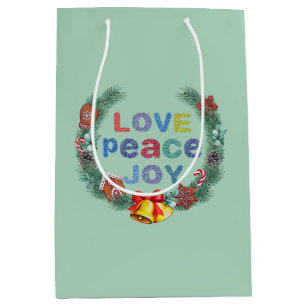 Love, Peace and Joy Medium Gift Bag