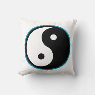 Love, Peace and Tie Dye Yin Yang Top Cushion