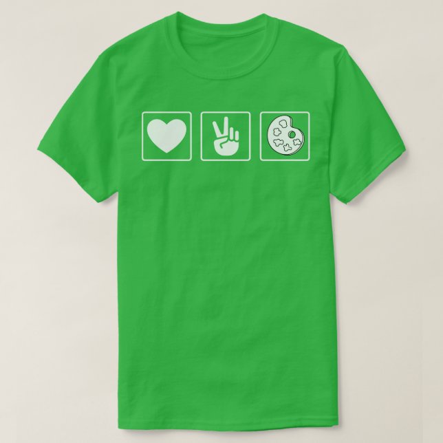 Love Peace Art T-Shirt (Design Front)
