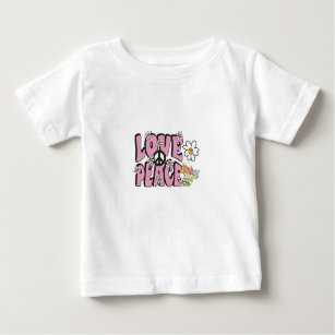 love peace concept hand-drawn illustration style 7 baby T-Shirt