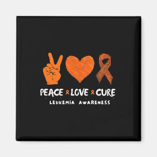 Love Peace Cure Leukaemia Awareness Magnet
