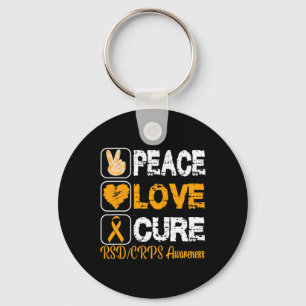 Love Peace Cure Rsd Crps Awareness  Key Ring