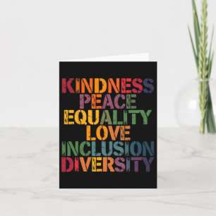 Love Peace Diversity Inclusion Equality Black Hist Card