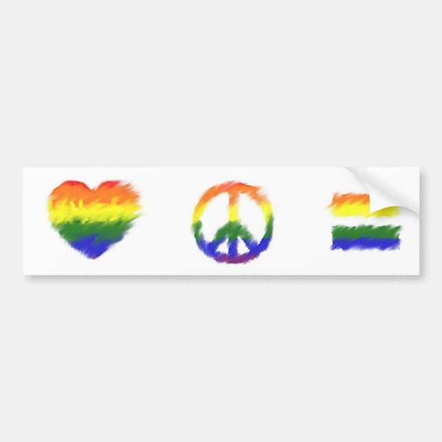 Love Peace Equality Bumper Sticker (Front)