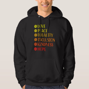 Love Peace Equality Hope Yoga Hoodie